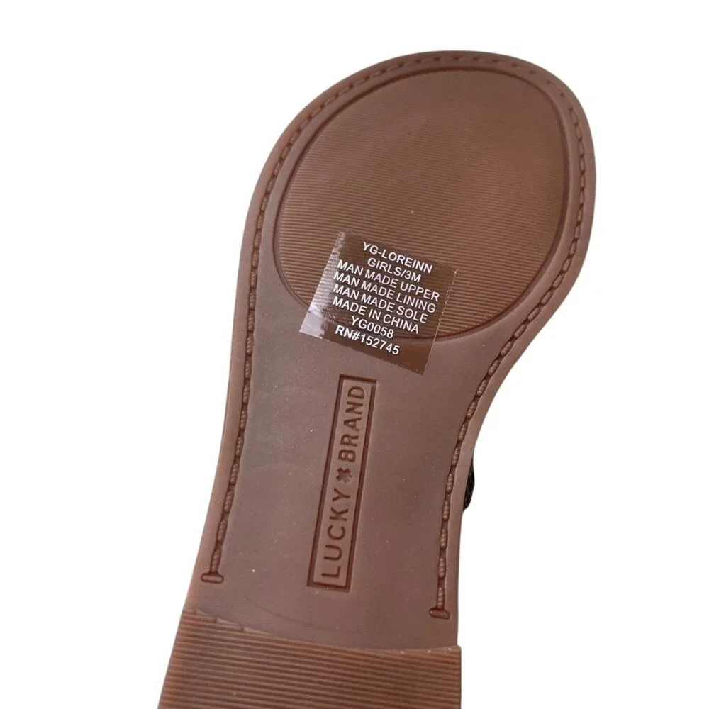 Lucky Brand Girls New In Box Loreinn Snake Skin Look Sandals Size 3M